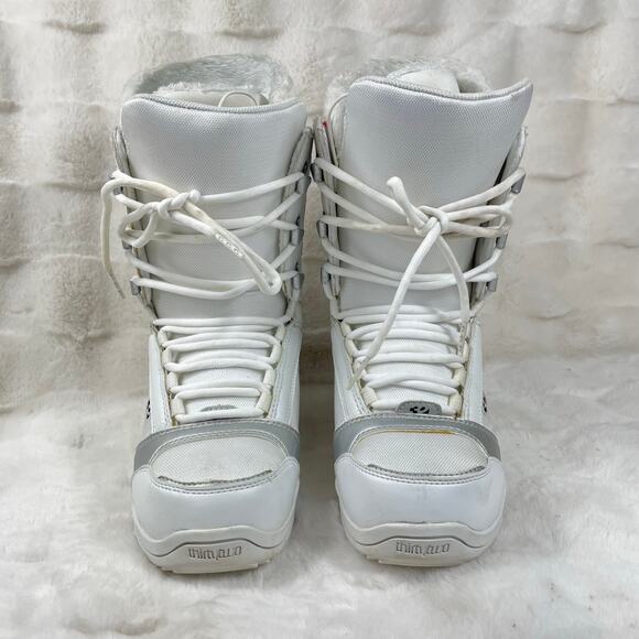 🔥Thirty Two Women’s 7 Walker Snowboard Boots White- Gray Comfort Fit Soft - Picture 4 of 13